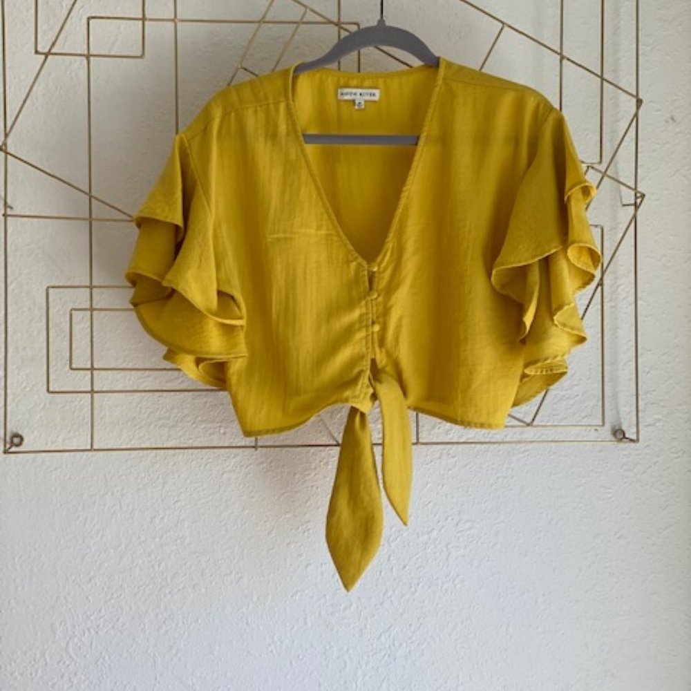 Ruffle Sleeves, Crop Top